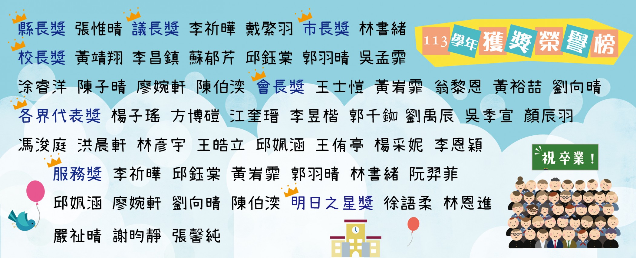 畢業生獲獎